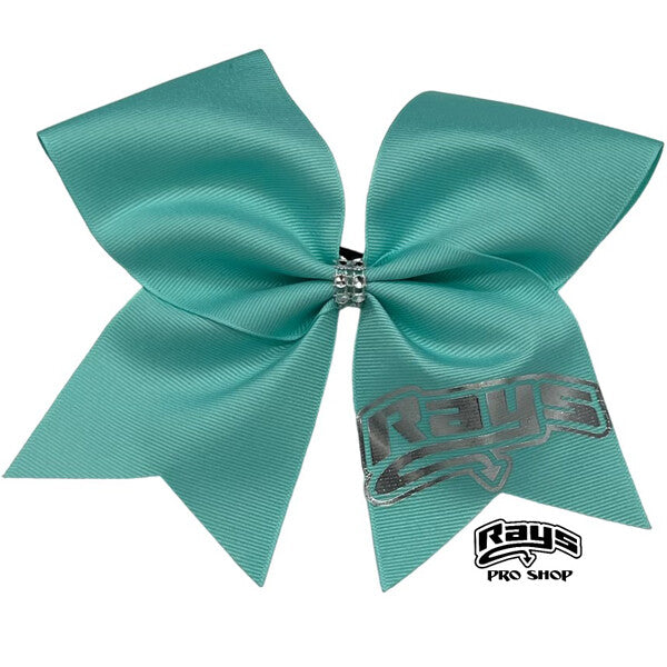 Tiffany Blue Bow w/Silver Metallic Rays