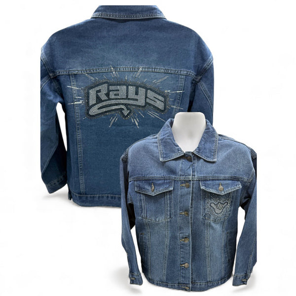Rays Denim Rhinestone Jacket