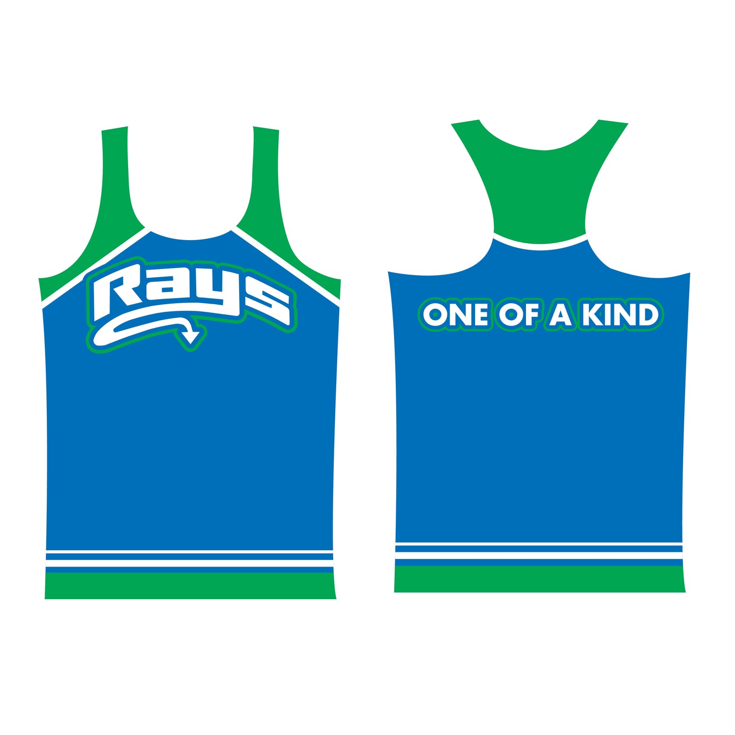 Style 1 Tank Top Blue/Green - FG Optional