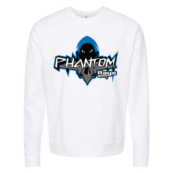 Phantom Rays White Crew Neck Sweatshirt