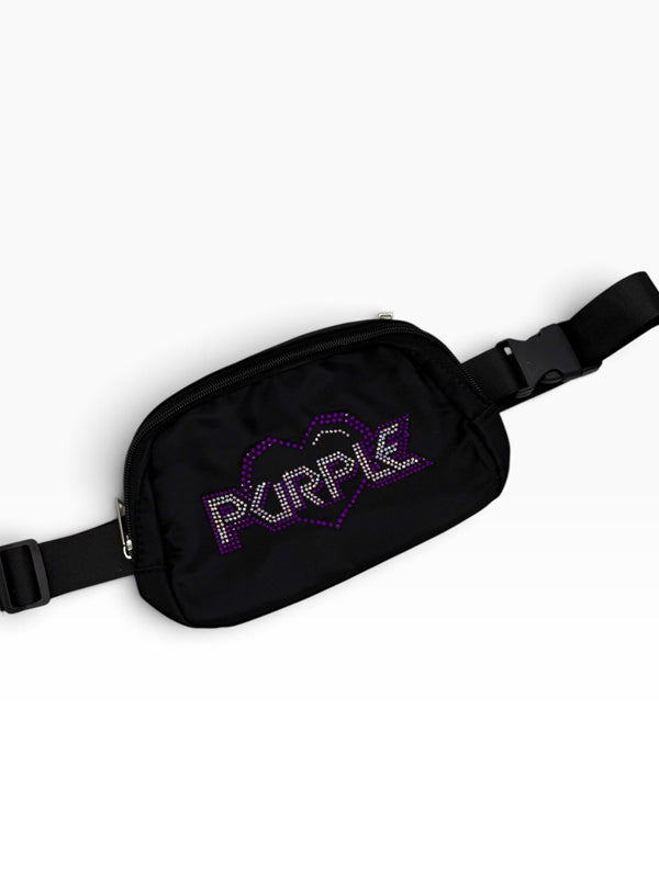 Stingrays Purple Rhinestone Crossbody