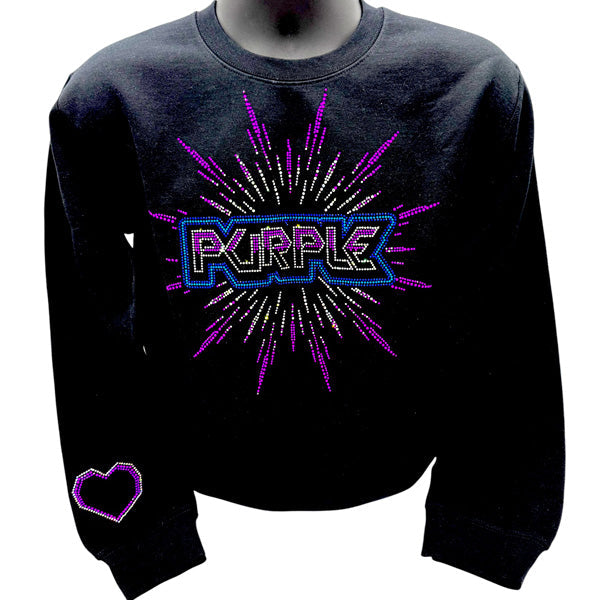 Purple Burst Rhinestones T-shirt / Sweatshirt