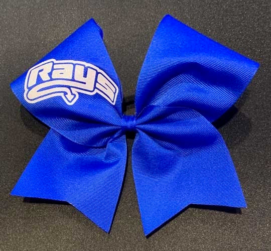 Big Blue Bow with White Rays