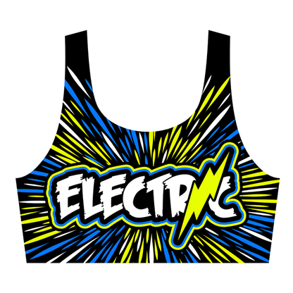 Electric Worlds Rhinestone Burst Sports Bra