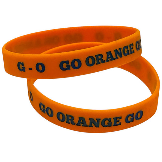 Go Orange Go Rubber Bracelet