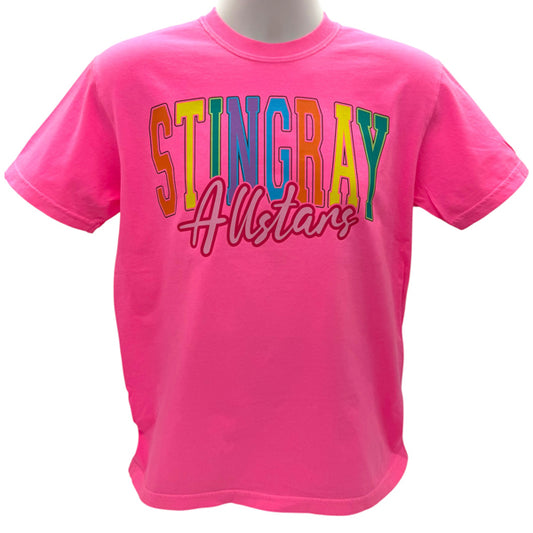 Neon Pink Stingray Comfort Color T-shirt