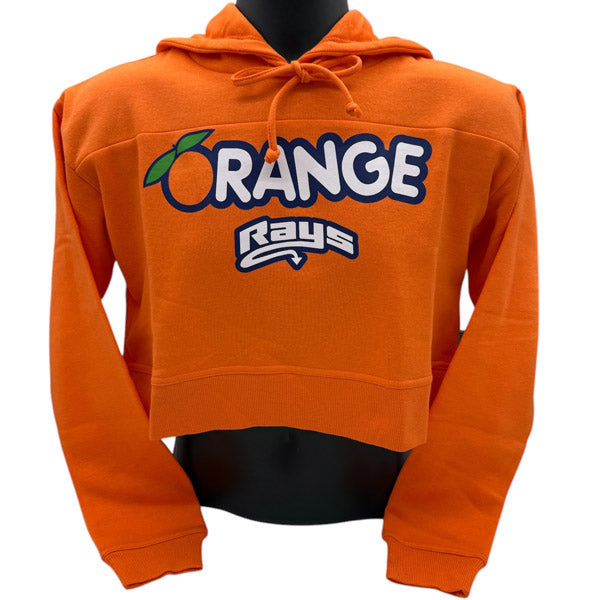 Rays Orange Crop Hoodie