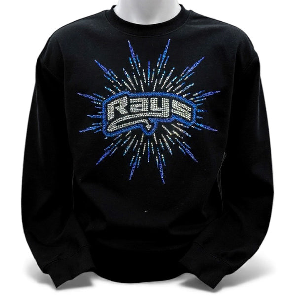 Rays Burst Rhinestone Crewneck Sweatshirt