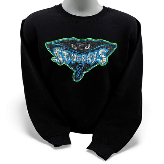 Stingrays Animal Rhinestone Crewneck Sweatshirt