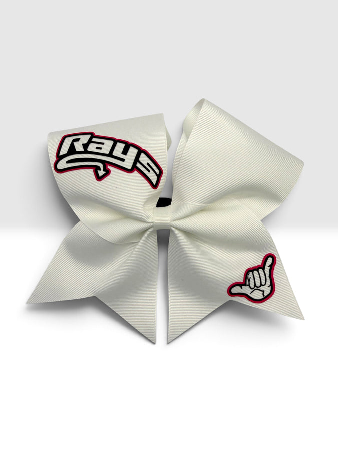 Rays White & Hot Pink Bow