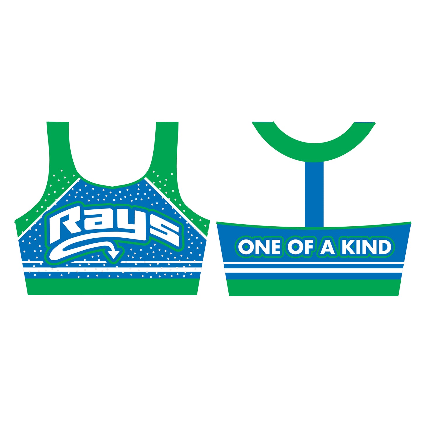 Style 1 Bra Blue/Green Rhinestones - Forsyth Optional