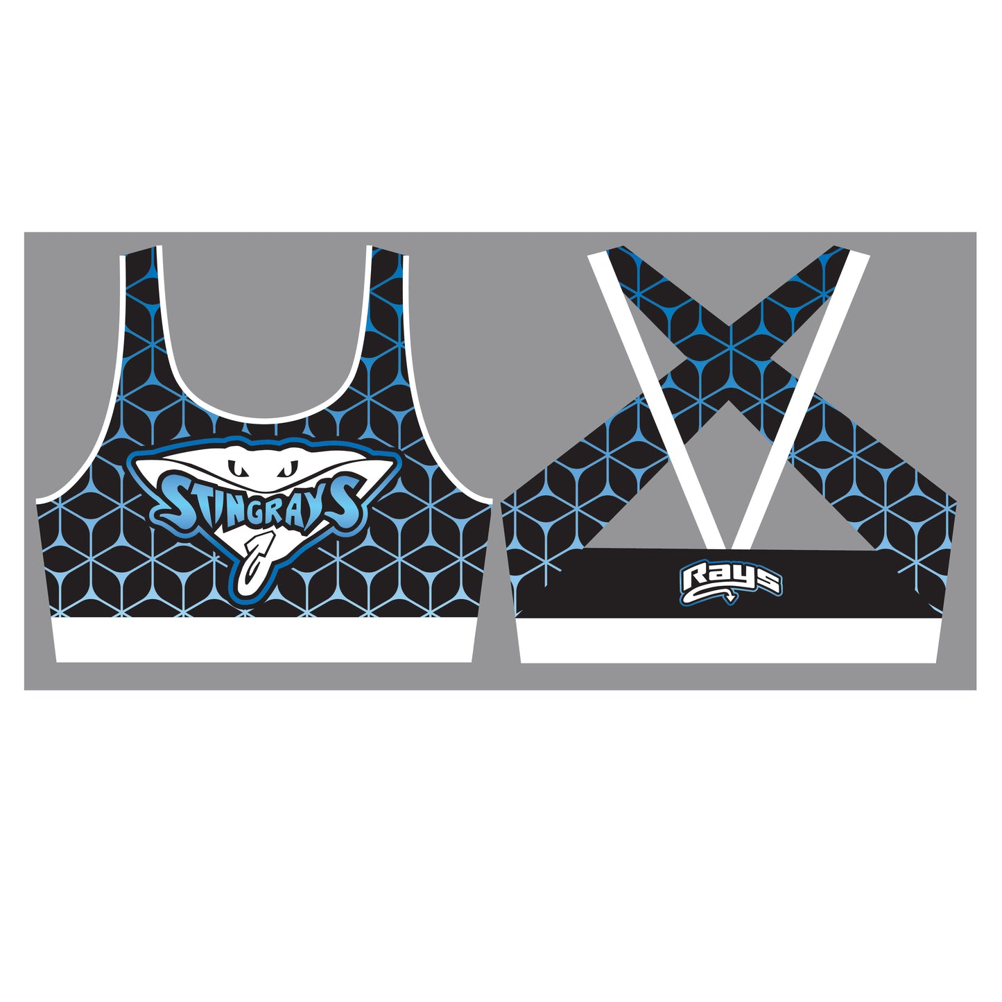 Style 2 Bra Black NO Rhinestones - Forsyth Optional