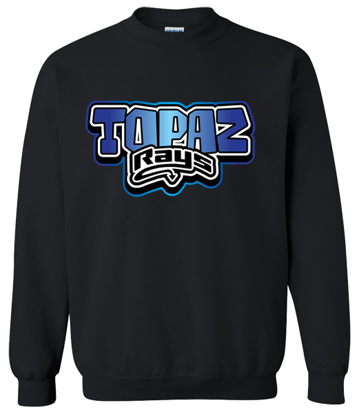 Crew Neck Black Sweatshirt (Topaz)