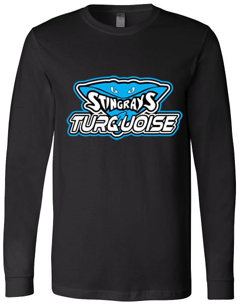 BC Long Sleeve Black Shirt (Turquoise)