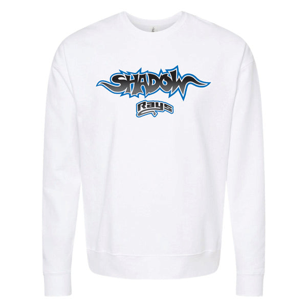 Shadow Rays White Crew Neck Sweatshirt