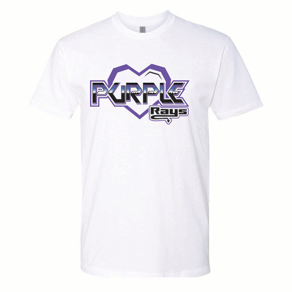 Purple Rays White T-shirt