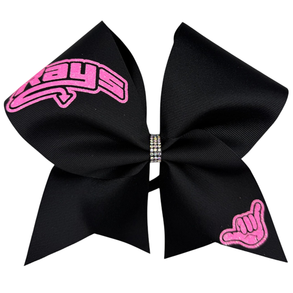 Black Bows with Neon Rays & Hand