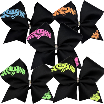 Black Bows with Neon Rays & Hand