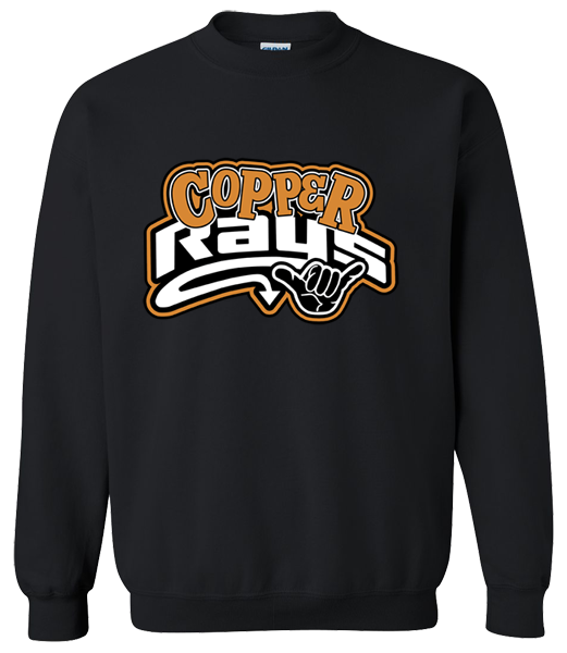 Crew Neck Black Sweatshirt (Copper)