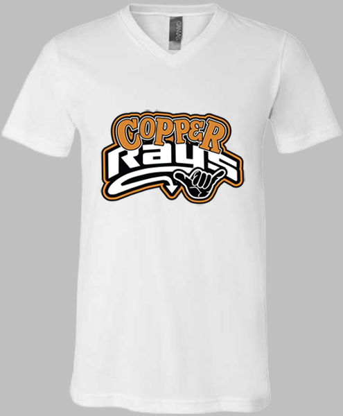 V-Neck Black T-shirt (Copper)