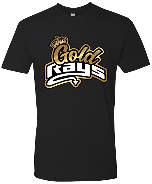 Crew Neck Black T-shirt (Gold)