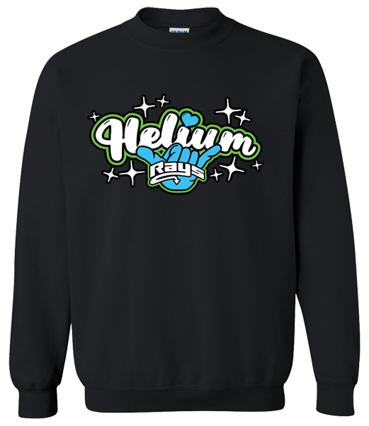 Crew Neck Black Sweatshirt (Helium)