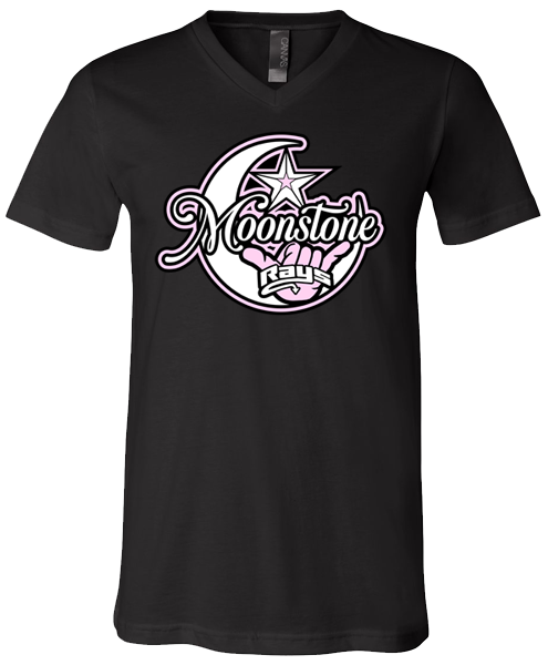 V-Neck Black T-shirt (Moonstone)