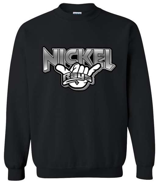 Crew Neck Black Sweatshirt (Nickel)