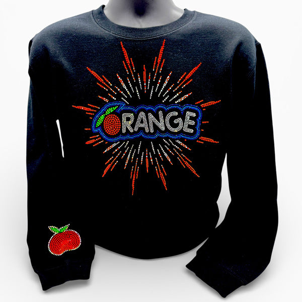 Orange Burst Rhinestones T-shirt/Sweatshirt