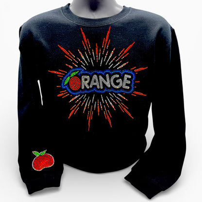 Orange Burst Rhinestones T-shirt/Sweatshirt