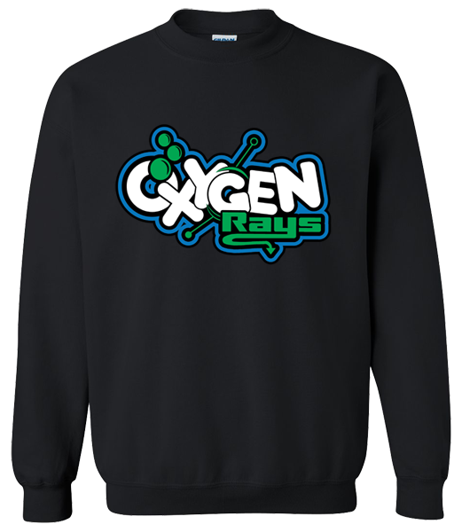 Crew Neck Black Sweatshirt (Oxygen)