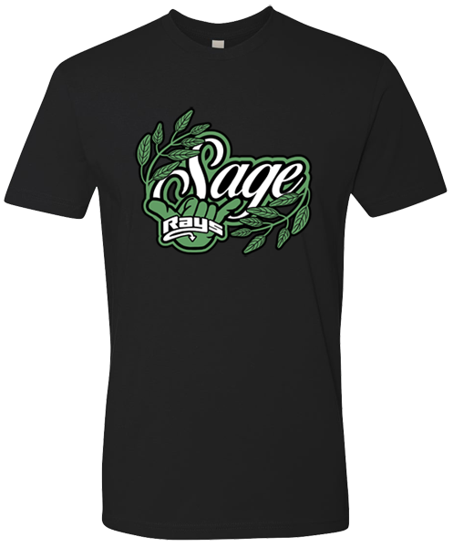 Crew Neck Black T-shirt (Sage)