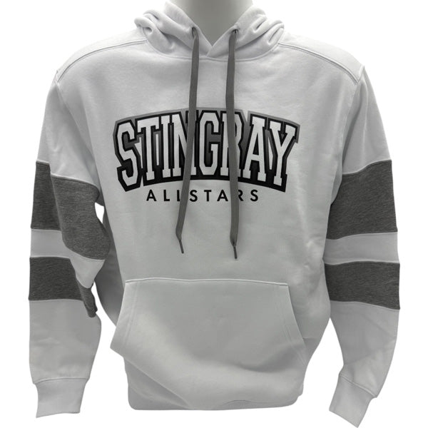 Stingrays Varsity White Hoodie