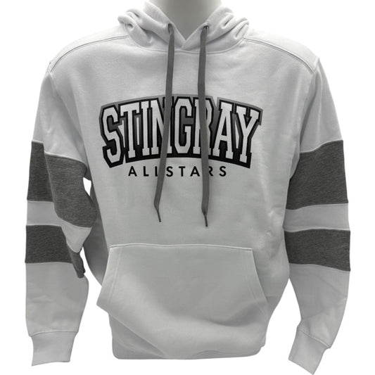 Stingrays Varsity White Hoodie